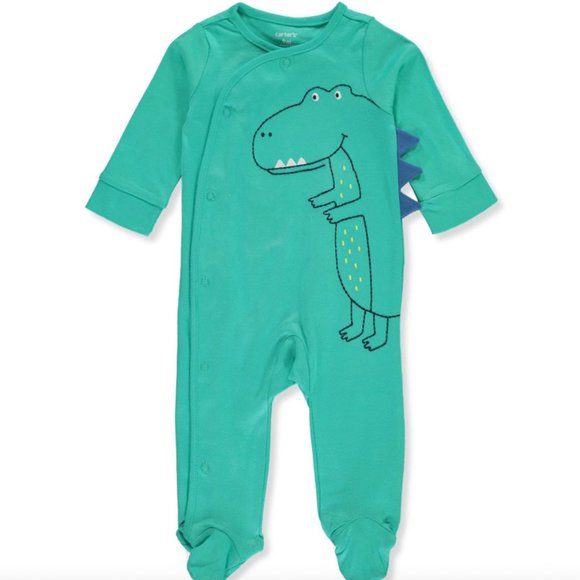 Carter's Other - NWT Carter's Baby Boys' Dinosaur Footed snap sleeper Green, 9 Months